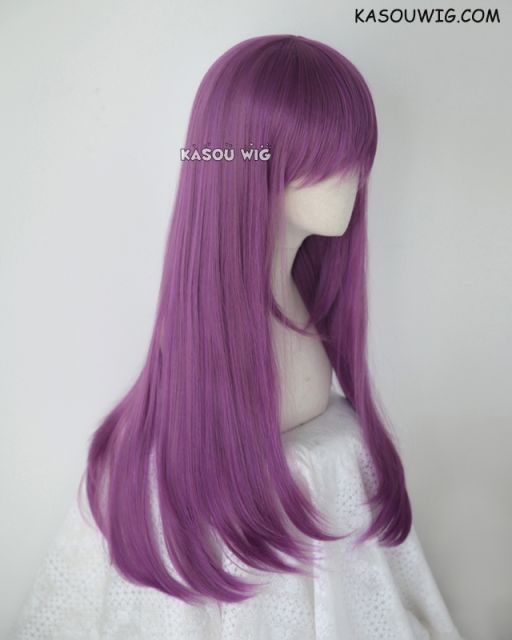 Tokyo Ghoul Kamishiro Rize L-2 / SP40 grape purple 75cm long straight wig . Tangle Resistant fiber