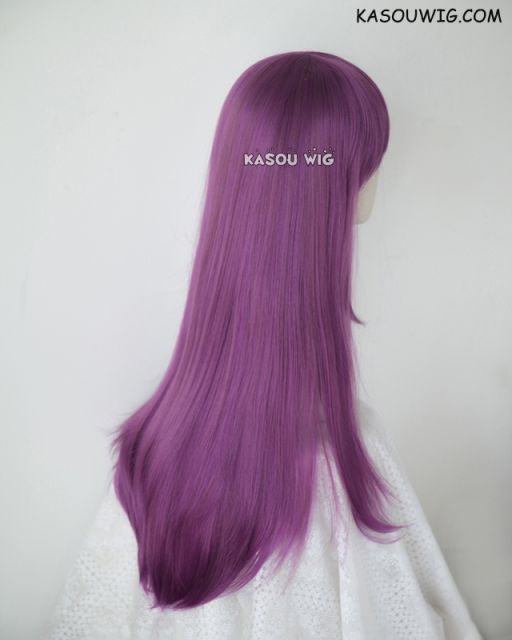 Tokyo Ghoul Kamishiro Rize L-2 / SP40 grape purple 75cm long straight wig . Tangle Resistant fiber