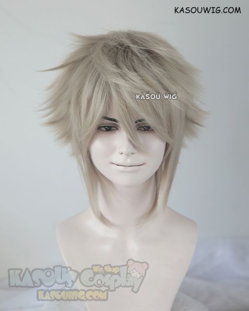 Fire Emblem fates Male Avatar Corrin flaxen sand blonde layered cosplay wig SP02