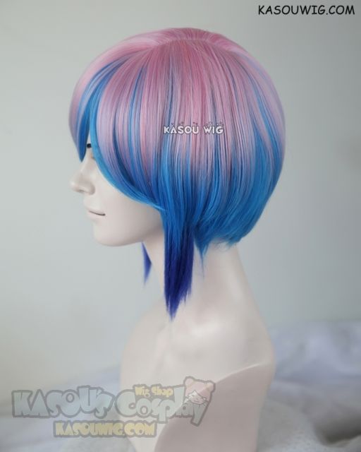 Life is Strange Chloe Elizabeth Price short pink blue short wig