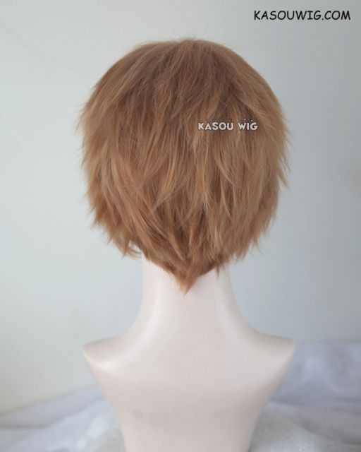 S-1 / KA023  >>31cm / 12.2"  short caramel layered wig, easy to style,Hiperlon fiber