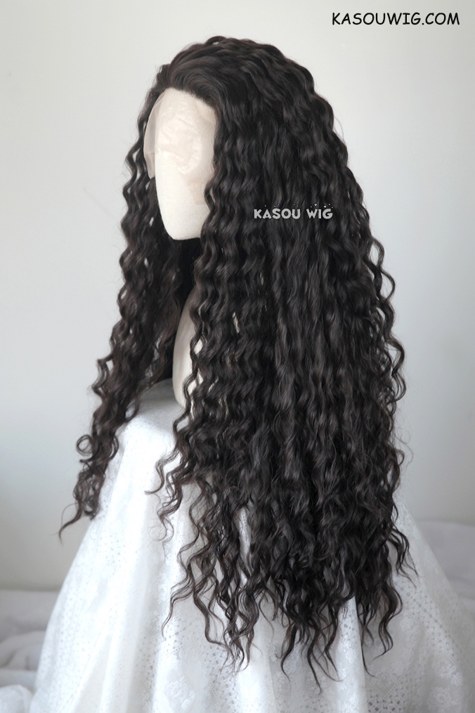 long black curly wig cosplay