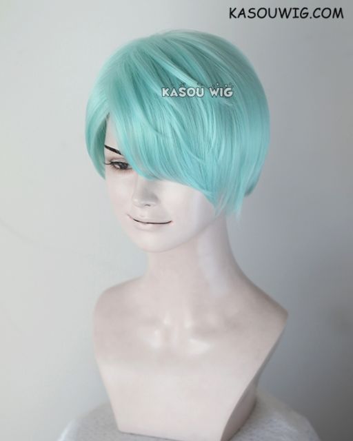 Mystic Messenger V Jihyun mint green short side part cosplay wig