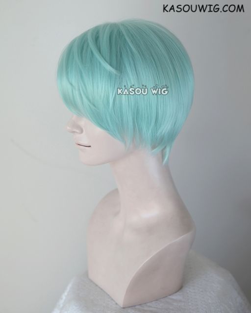 Mystic Messenger V Jihyun mint green short side part cosplay wig