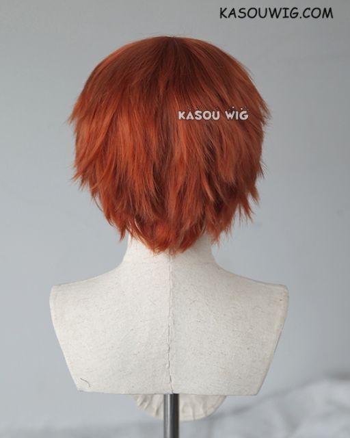 S-1 / SP06  >>31cm / 12.2" short auburn brown layered wig, easy to style,Hiperlon fiber