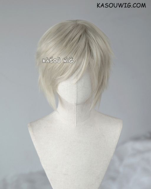 S-1 / SP27  >>31cm / 12.2" short light ash blonde layered wig, easy to style,Hiperlon fiber