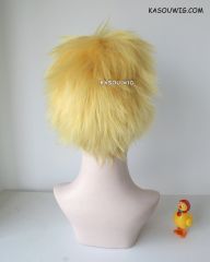 Uzumaki short spiky bright yellow cosplay wig