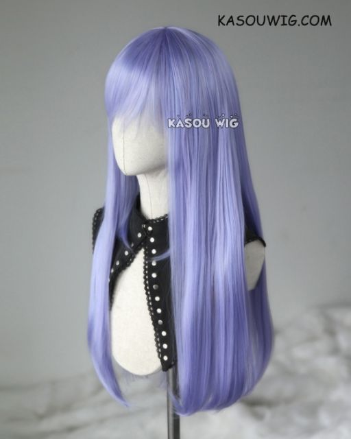 L-2 / KA056 pastel Lavender 75cm long straight wig . Heating Resistant fiber