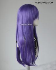 L-2 / KA057 cool purple 75cm long straight wig . Heating Resistant fiber