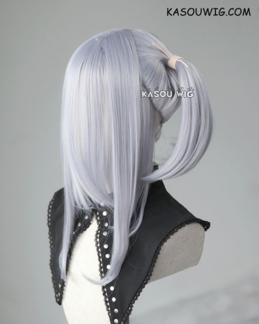 M-2 / SP26 ┇ 50CM / 19.7" silver Lavender pigtails base wig with long bangs.