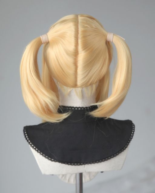 M-2 / SP01 ┇ 50CM / 19.7" pastel yellow blonde pigtails base wig with long bangs.