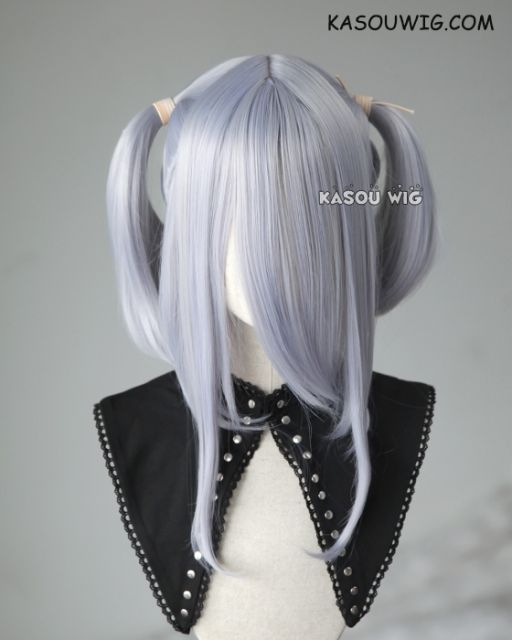 M-2 / SP26 ┇ 50CM / 19.7" silver Lavender pigtails base wig with long bangs.