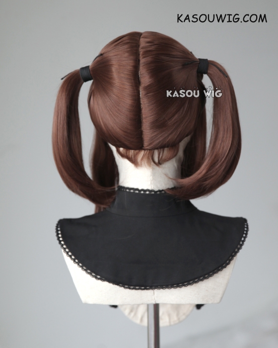 Brown wig with pigtails best sale