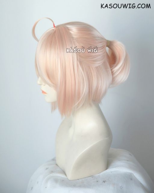 Fate Grand Order FGO sakura Saber Okita Souji pre-styled pinkish blonde cosplay wig