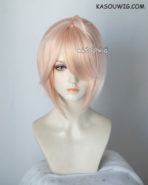 Fate Grand Order FGO sakura Saber Okita Souji pre-styled pinkish blonde cosplay wig