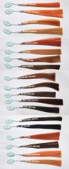 Orange, Brwon, Black color samples