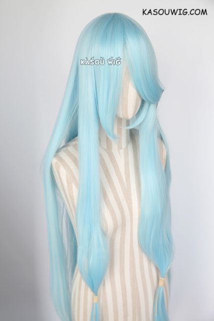 Fire Emblem Fates Azura 120cm long light blue cosplay wig. KA046