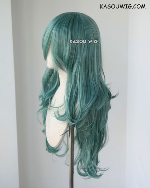 Tokyo Ghoul Eto Takatsuki Sen / Bleach Nelliel 85cm long layers grayish green cosplay wig