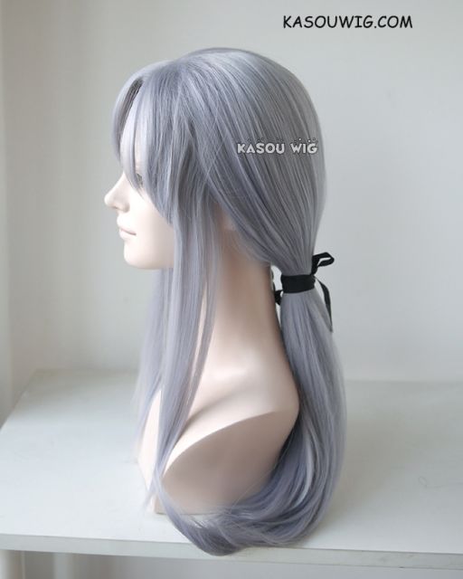 Owari no Seraph Ferid Bathory silver Lavender / light purple 78cm long side parted ponytail wig. SP26