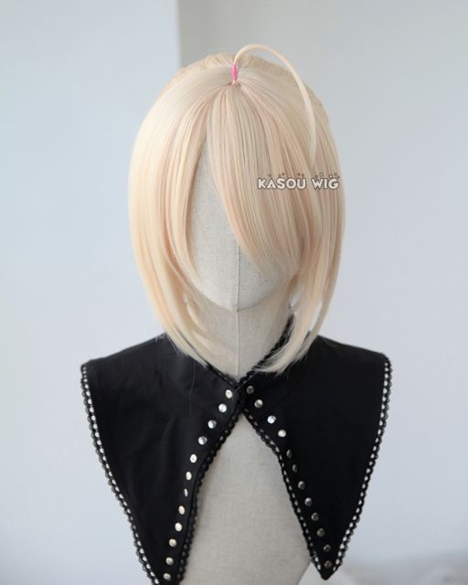 Fate Grand Order FGO sakura Saber Okita Souji pre-styled blonde cosplay wig