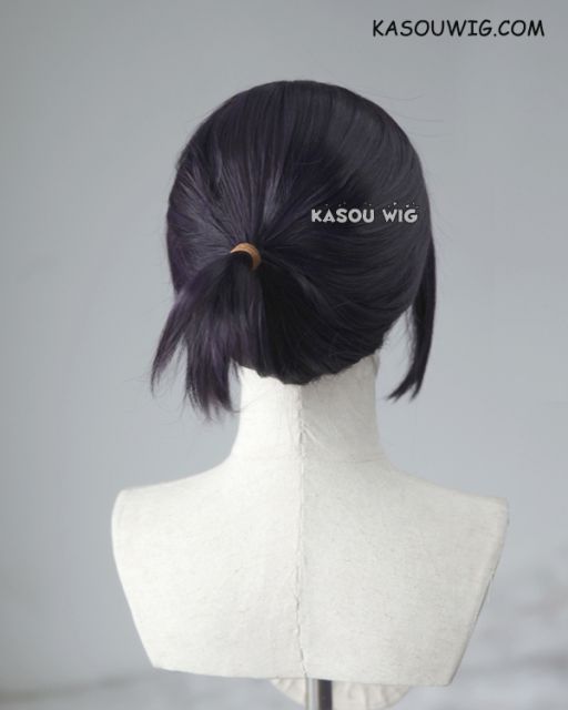 Noragami Yato deep purple ponytail cosplay wig . SP31