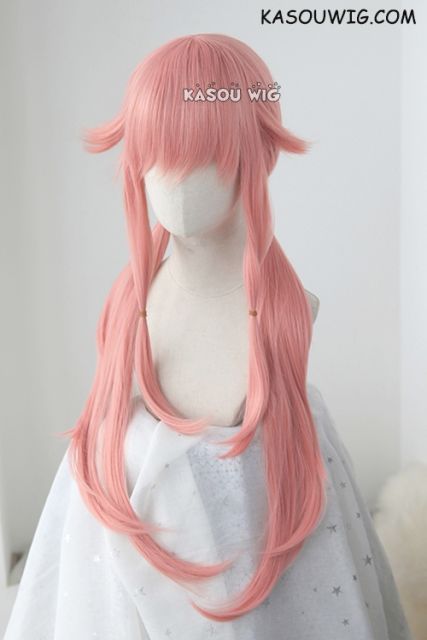 90cm / 35.5" Mirai Nikki / Future Diary Gasai Yuno long pink pigtails cosplay wig