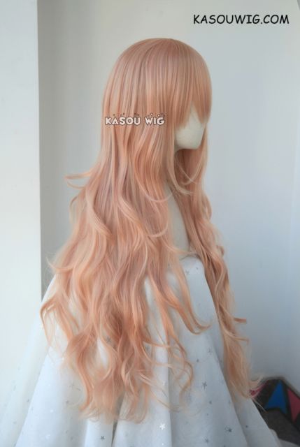 Danganronpa V3  Iruma Miu L-3 /  SP20 peach pink long layers loose waves cosplay wig . heat-resistant fiber