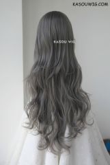 L-3 / KA005 steel gray long layers loose waves cosplay wig