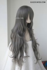 L-3 / KA005 steel gray long layers loose waves cosplay wig