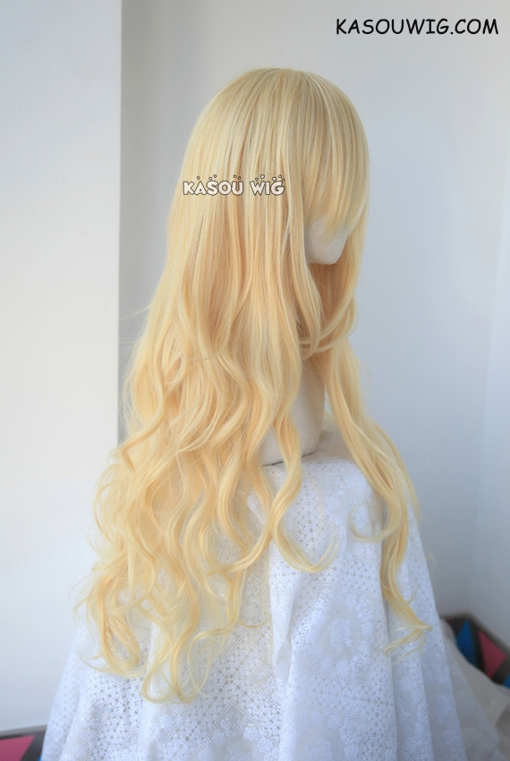 L-3 / KA008 yellow blonde long layers loose waves cosplay wig 