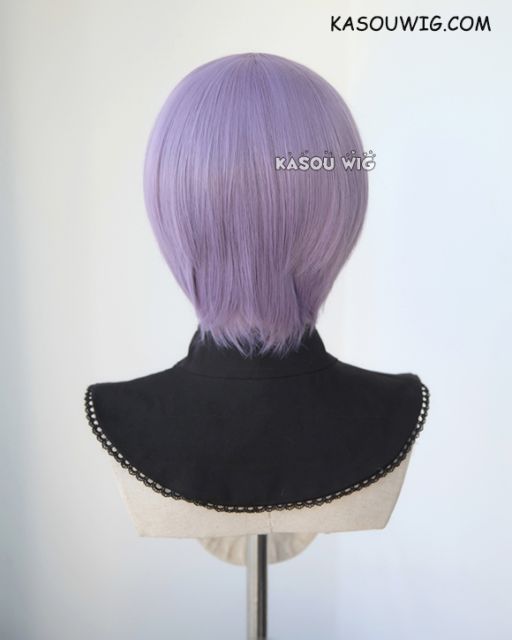 S-2 / SP33 grayish purple short bob smooth cosplay wig with long bangs