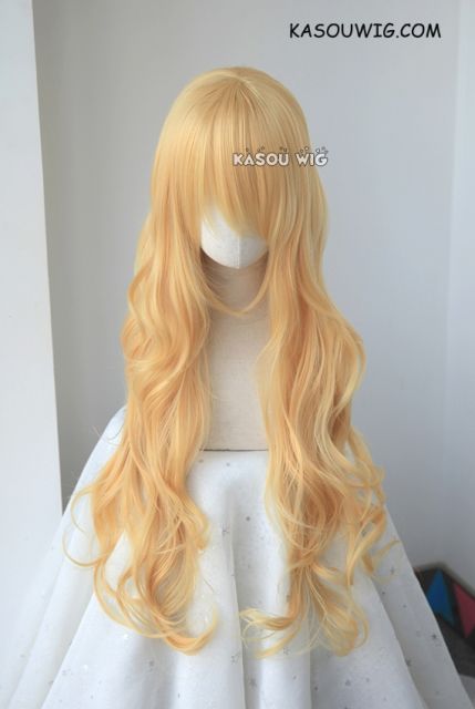 Tou Hou Project Marisa Kirisame . L-3 / SP01 pastel yellow blonde long layers loose waves cosplay wig . heat-resistant fiber