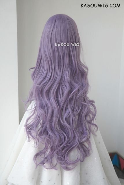 L-3 / SP33 grayish purple long layers loose waves cosplay wig . heat-resistant fiber