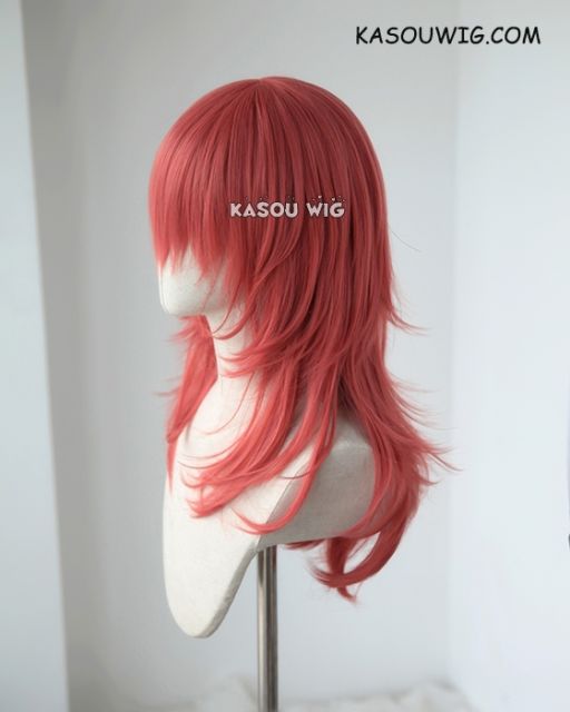 NieR: Automata Devola red layered long russet red cosplay wig