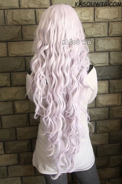 Angel Sanctuary Rosiel central parted 100 cm long silver purple wavy cosplay wig