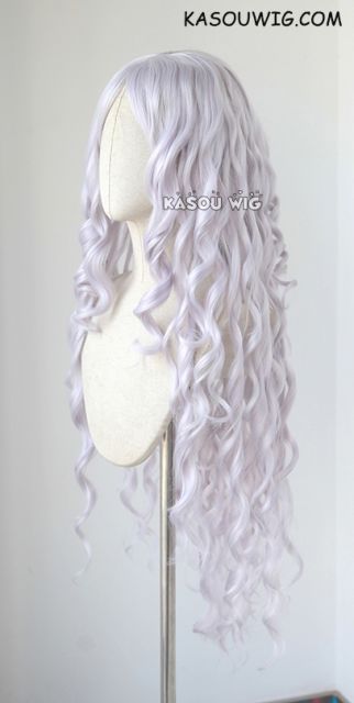 Angel Sanctuary Rosiel central parted 100 cm long silver purple wavy cosplay wig