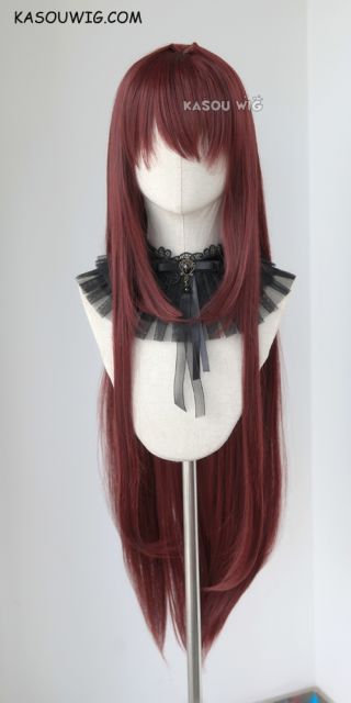 100cm / 39.5" Fate Grand Order FGO Lancer Scathach long Brown cherry long cosplay wig