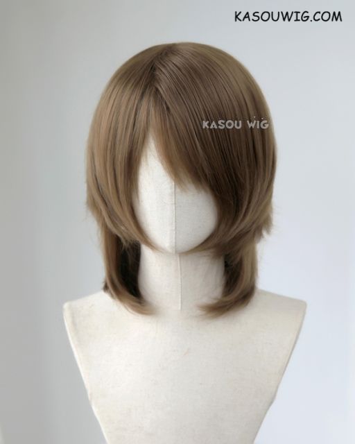 Persona 5 Goro Akechi short raw umber brown cosplay wig. KA025