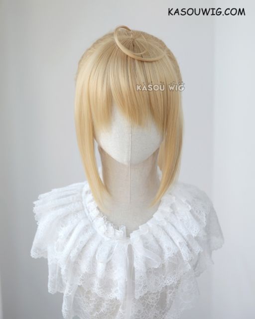 Fate Grand Order / FGO Saber Lily bright blonde ponytail cosplay wig