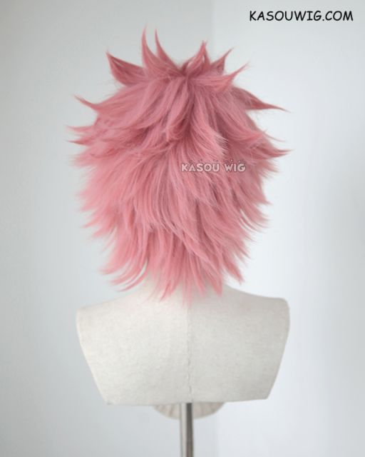 Fairy Tail Natsu Dragonil pink short spiky layers cosplay wig