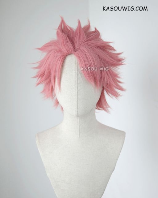 Fairy Tail Natsu Dragonil pink short spiky layers cosplay wig