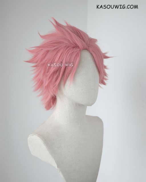Fairy Tail  Natsu Dragneel pink short spiky layers cosplay wig
