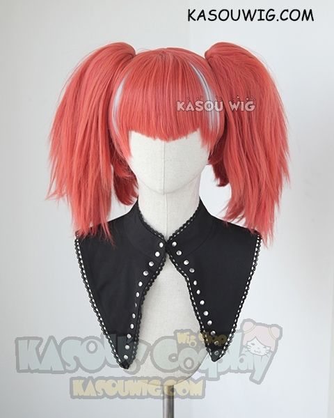 【Sold Out, won't restock】RWBY Neon Katt orange red cosplay wig with four ponytails