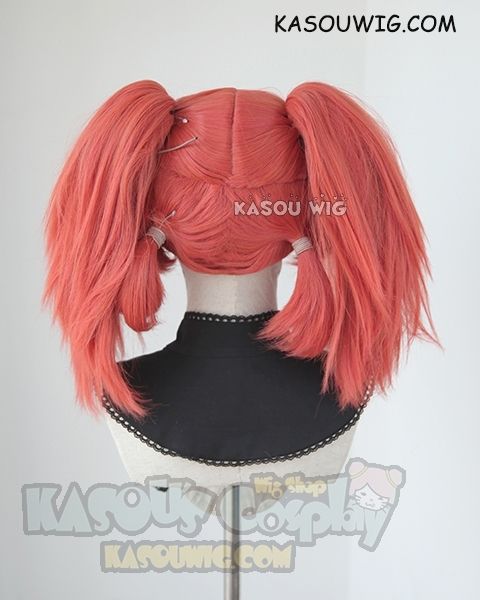 【Sold Out, won't restock】RWBY Neon Katt orange red cosplay wig with four ponytails