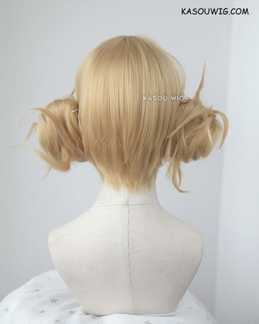 2 colors My Hero Academia Toga Himiko bun set blonde cosplay wig . KA011 KA006