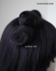 97cm / 38" Sailor Moon Luna deep purple long wavy wig with pre-styled buns SP31