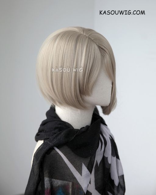 Danganronpa V3 Tojo Kirumi sand blonde pre-styled thick bob cosplay wig