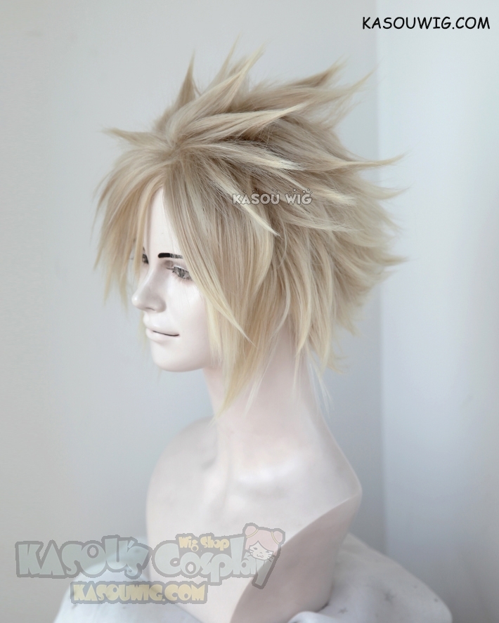 Final Fantasy VII FF7 Cloud Strife short blonde ombre wig with