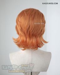 Voltron: Legendary Defender Coran short slicked back orange wig with mustache