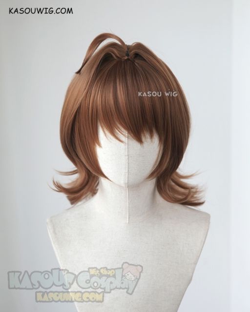 42cm. Fate Apocrypha Seig pre-styled brown cosplay wig